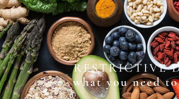 a naturopathic doctor's table of Low FODMAP diet for managing IBS symptoms and IBD and chronic digestive issuesand the overlay of text reading: "Restrictive Diets: What you need to know"